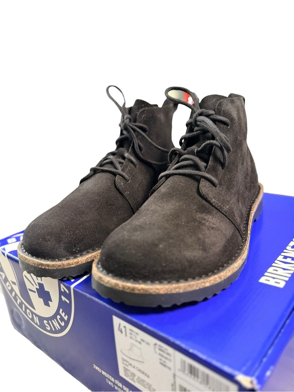 NIB Birkenstock Uppsala Chukka Black Suede Boots 41 - Picture 11 of 13